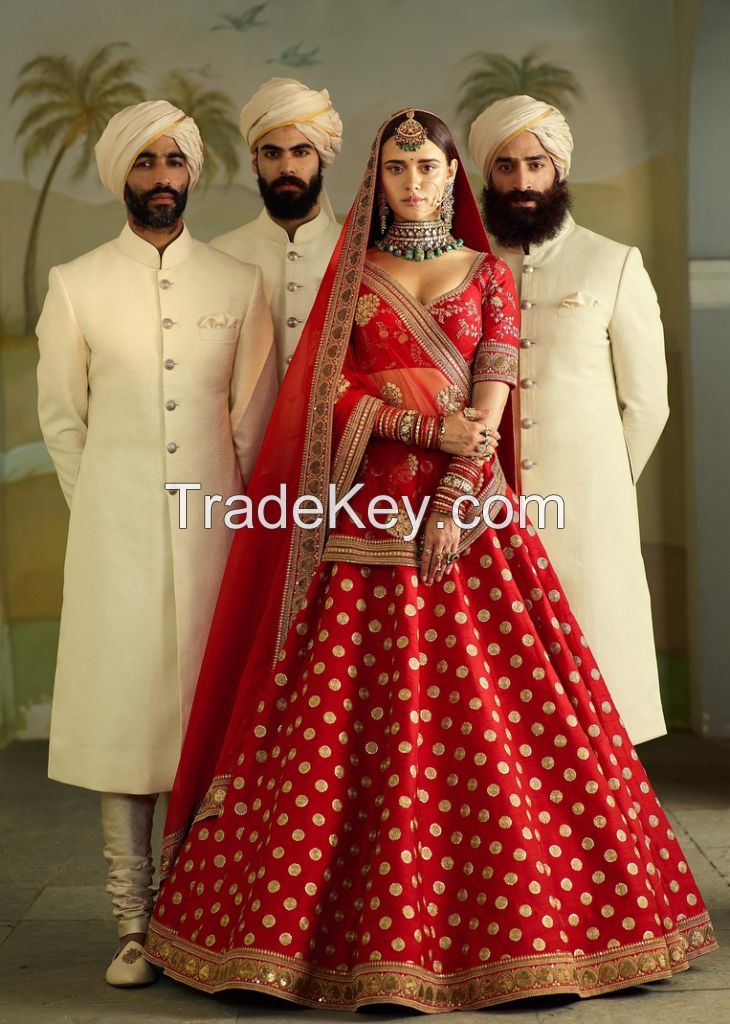 Indian Ethnic Designer Banarasi Silk Bridal Wear Lehenga Choli