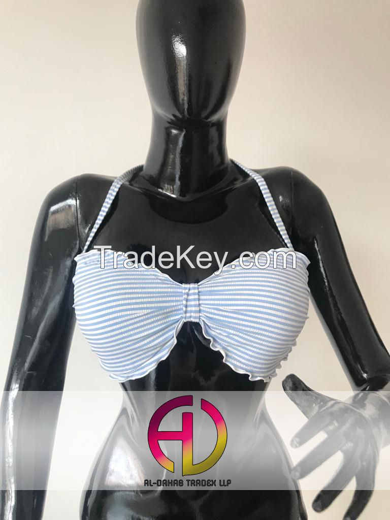 Stripped Cotton Butterfly Bra Breathable