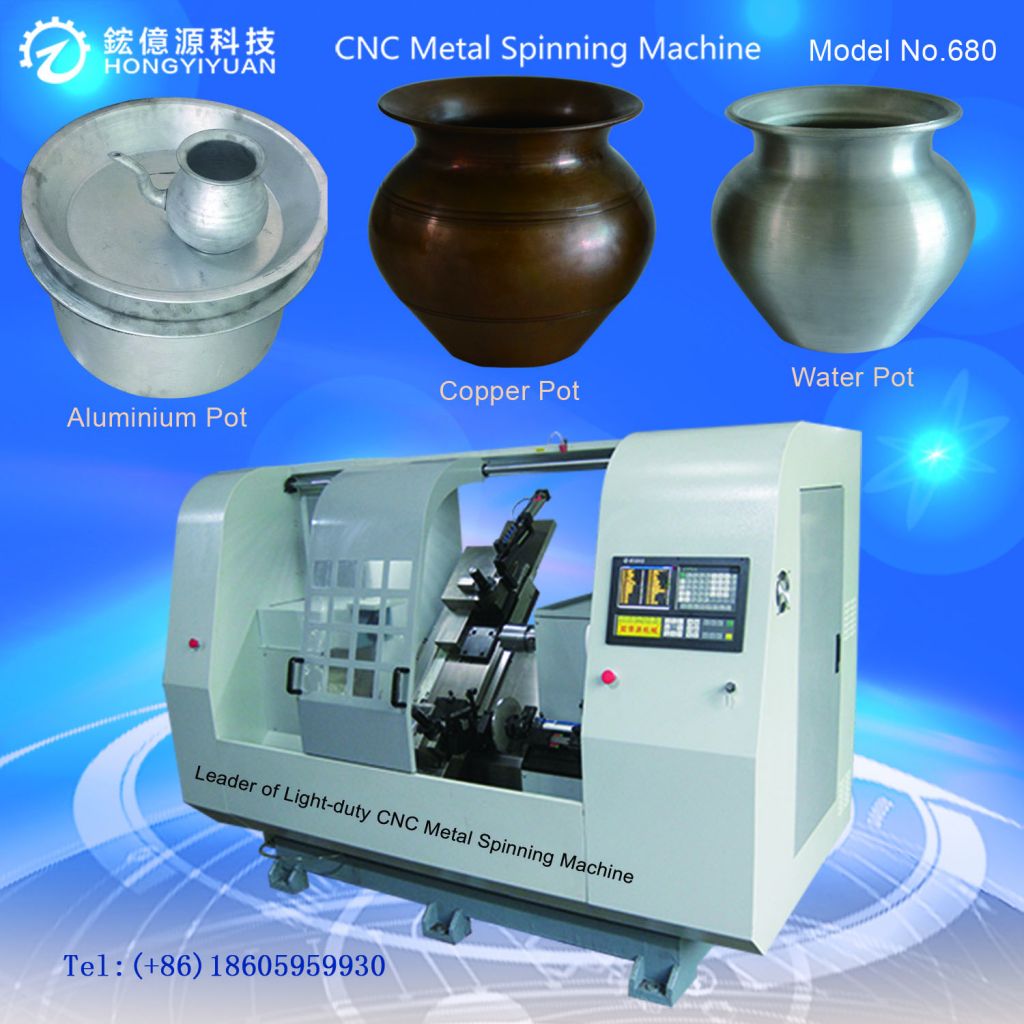 Making Silver Pot Used Spinning Machining CNC Machine(Light-duty 680B-8)