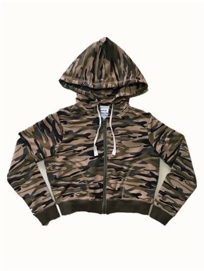 Cotton fleece zip hoodie
