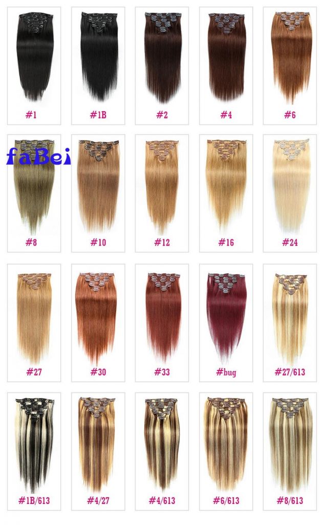 cheap 100% virgin human grey color clip in hair extensions for black women, unprocessed remy clip in hair extensions free sample