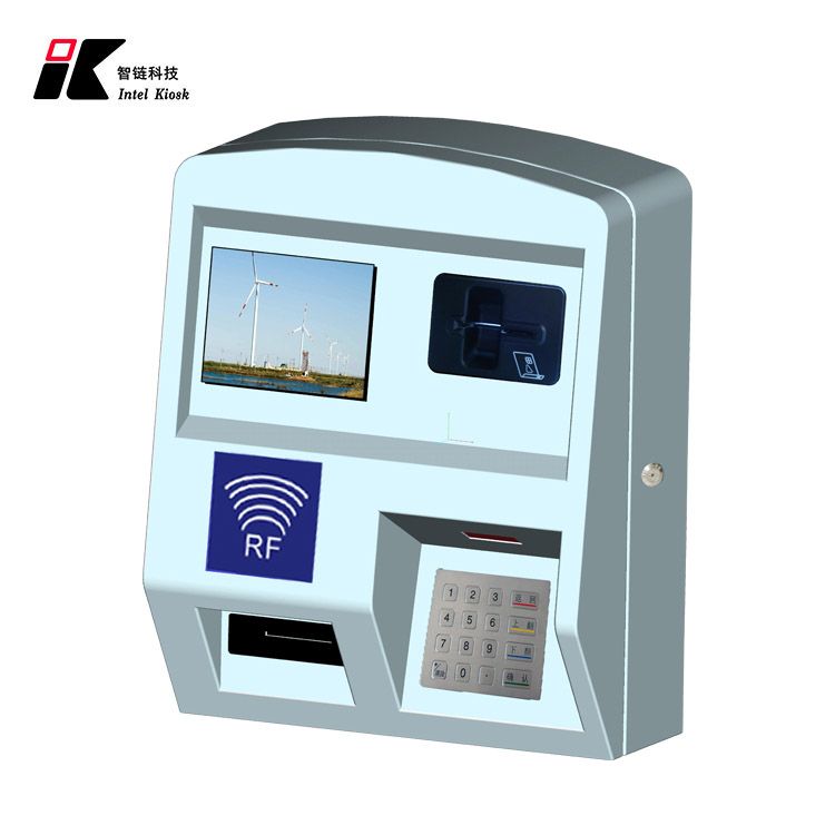 Mini wall-mounted atm machine / payment kiosk with card reader