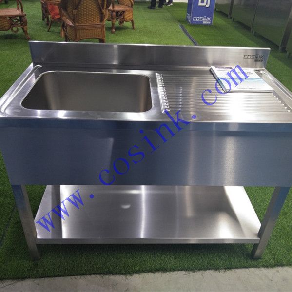 European polished 201 304 large used commercial kitchen stainless steel sink