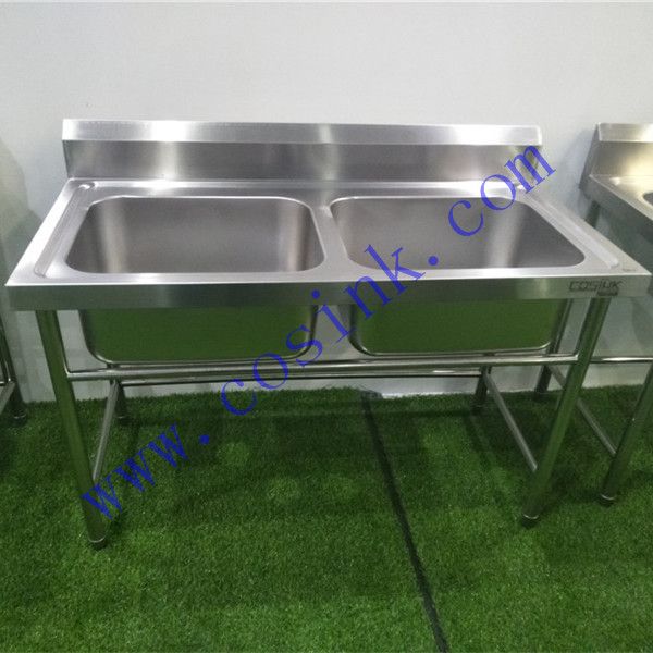 China manufacture 201 304 large industrial kitchen stainless steel sink