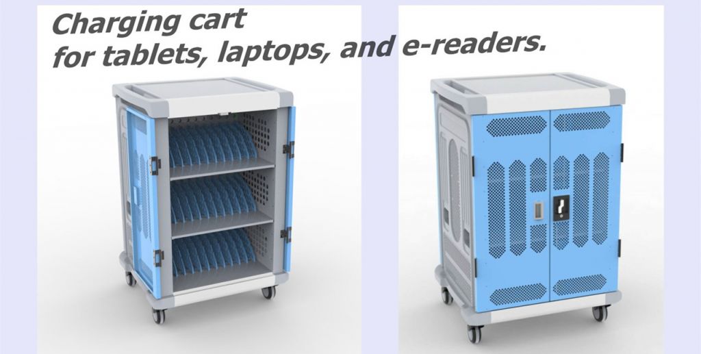 ipad, tablets, laptops charging cart for school, classroom