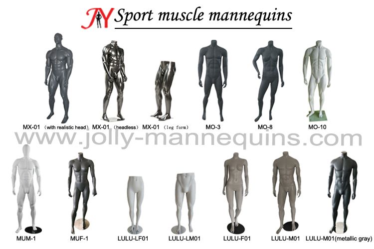 Jolly mannequins- sexy fiberglass big muscle mannequins collection , sports mannequins for display