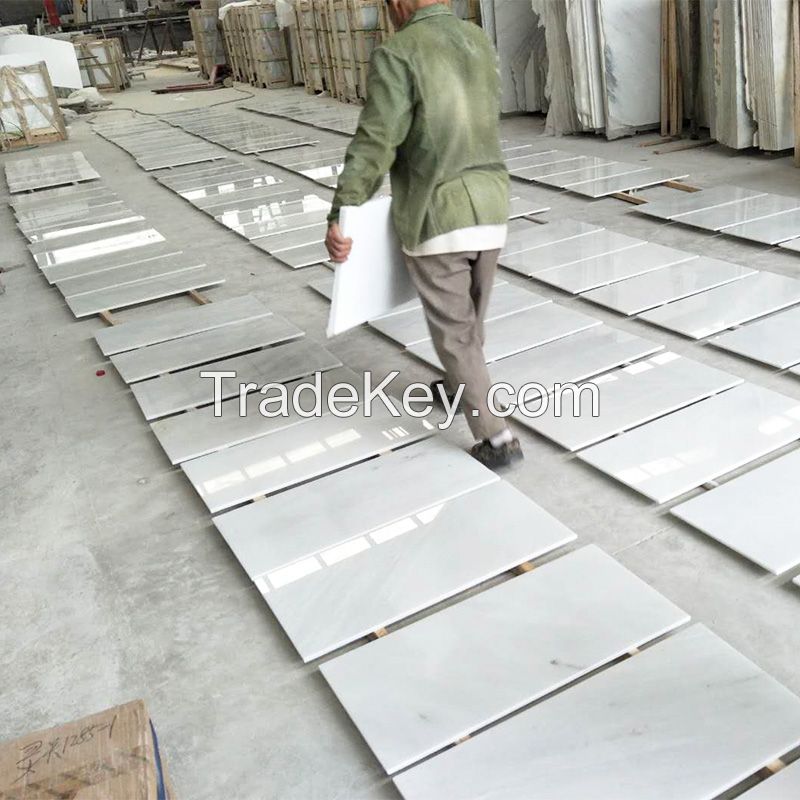 China hot sale white marble floor tiles