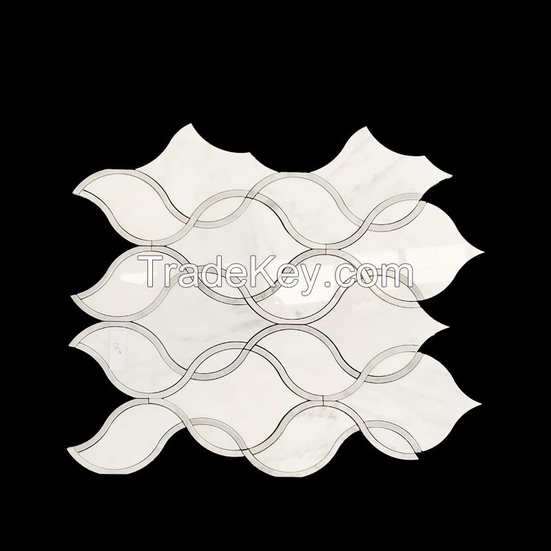 China hot sale white marble mosaic tile