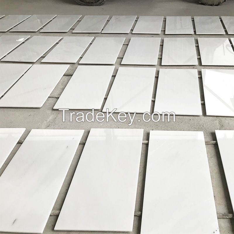 Cheap price hot sale white marble flooring tiles