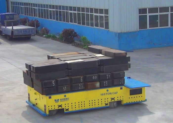 Carbon Steel Motorized Trackless Material Transfer Cart  with DC Motorized Industrial Handling Equipment