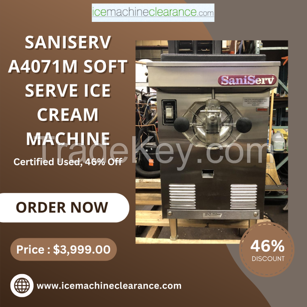 SaniServ A4071M Soft Serve Ice Cream Machine