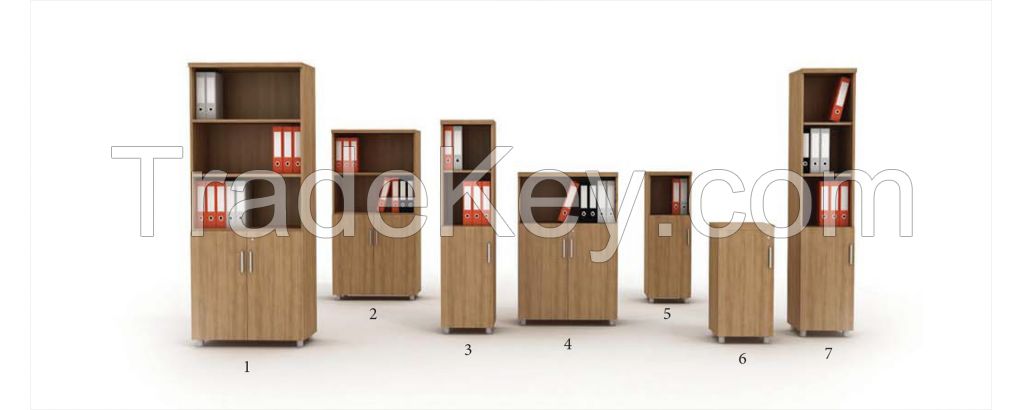 Modern and top quality glass and wooden door filing cabinets