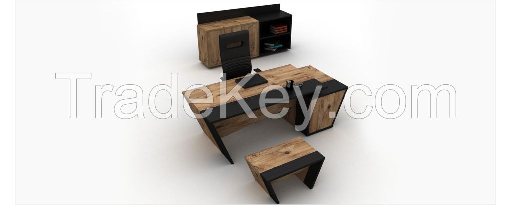 Modern design wood material hot selling executive office desk from Turkey