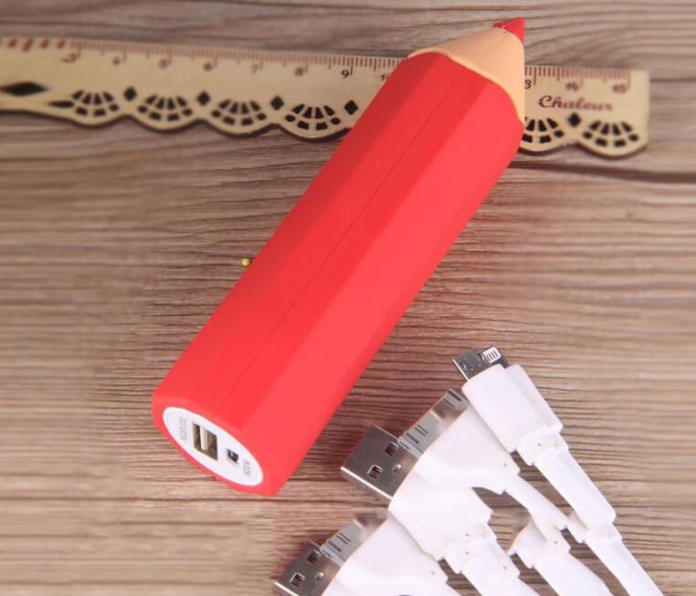 Multi Colors Pencil Style PVC Power Bank