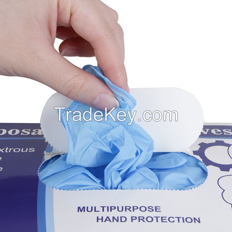 nitrile latex rubber gloves disposable medical safety working examination hospital protection antibacterial hand