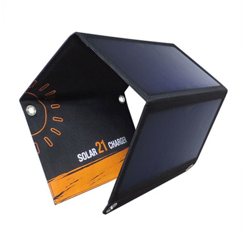 New ideas 2018 3 pieces Foldable Solar Panel charger with 21W 3.5A and CE FCC ROHS
