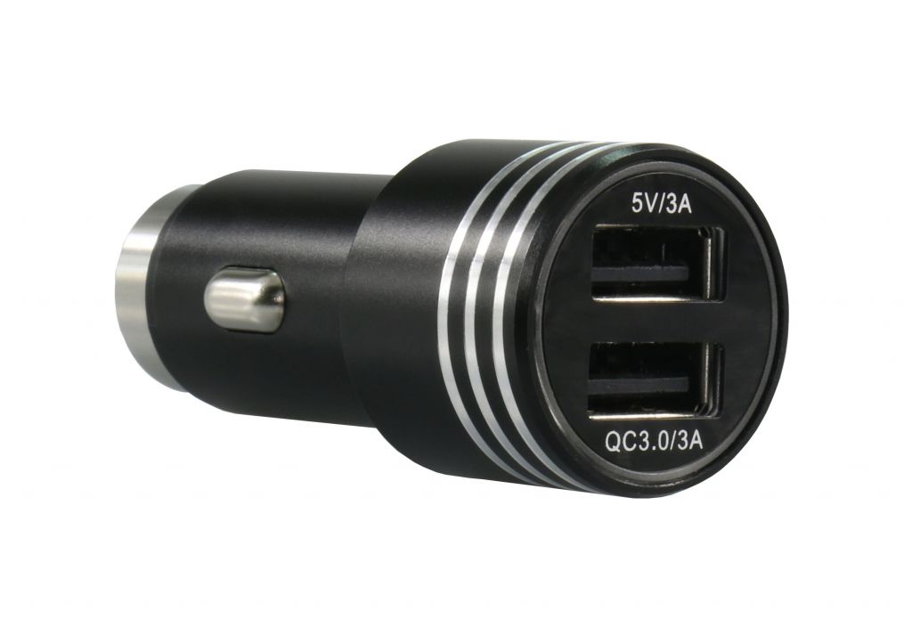 Hot selling in Germany dual usb qc3.0 car chargers with ce rohs fcc 43w