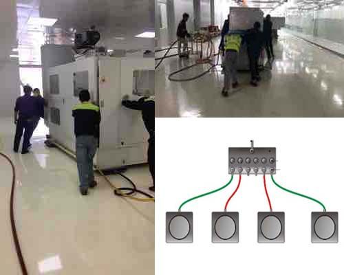 Air moving skates air rigging systems