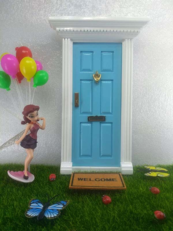 Dollhouse Miniatures Wooden Opening Fairy Door