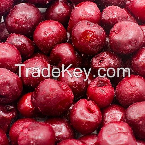 IQF whole sweet black cherries (without stones)