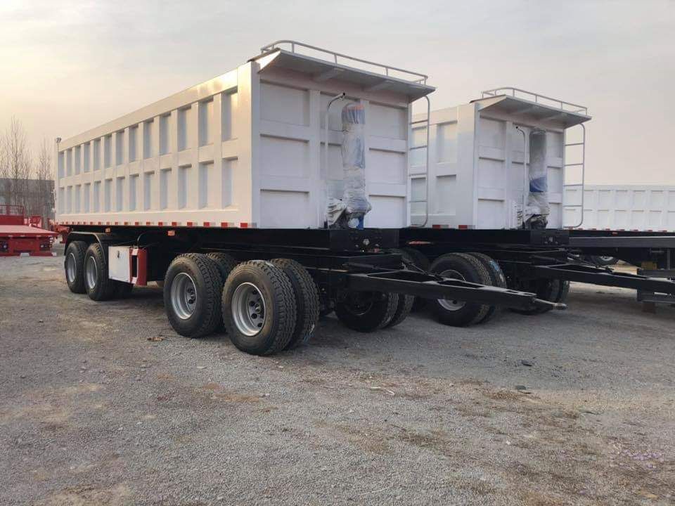 25 cbm 50 tons 4 axle dump full trailer