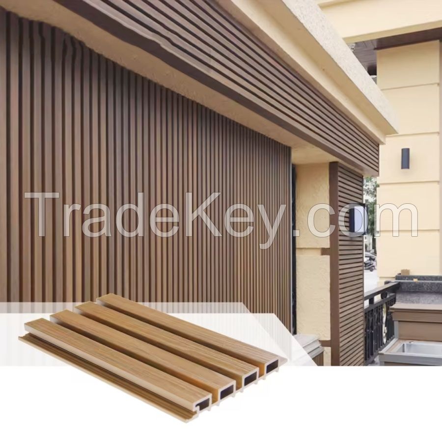 Exterior wall cladding panel WPC wall interlocking tile 220X26mm teak