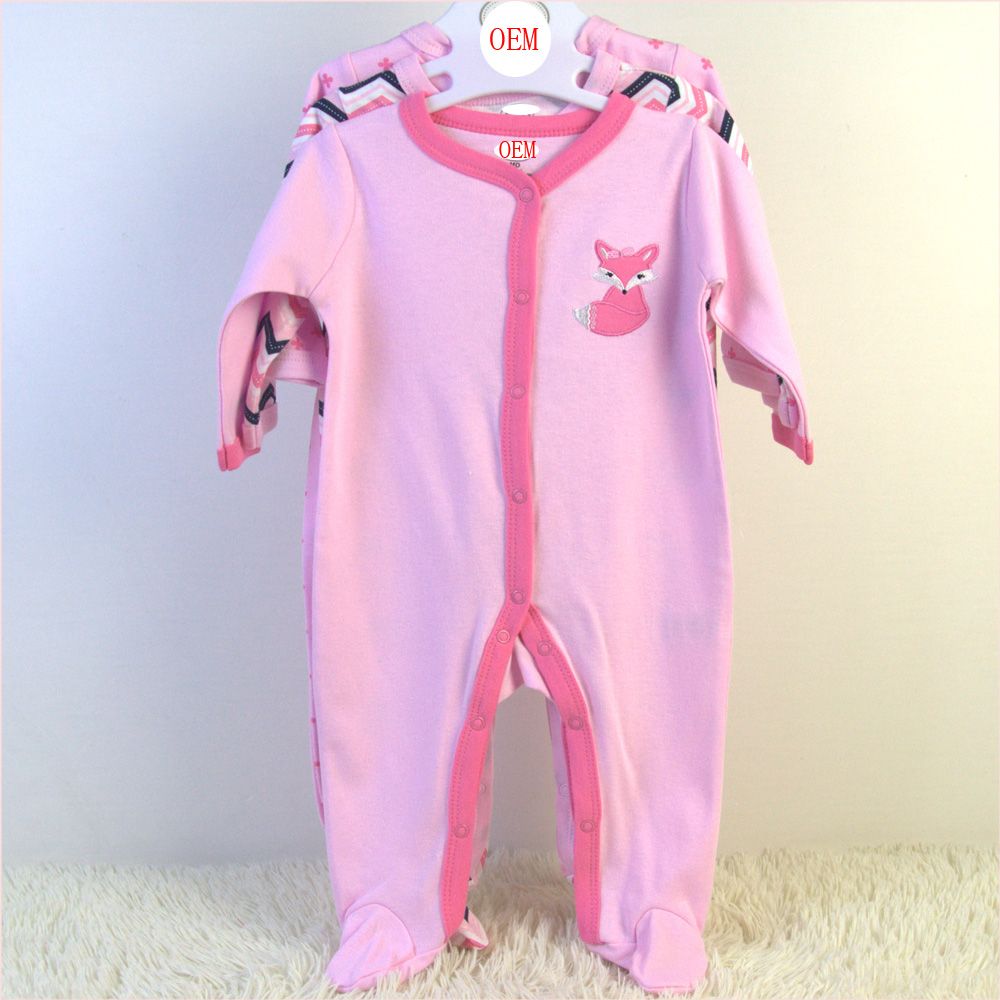 China baby garment OEM order factory offer baby sleepers 3 pack set sleepwear