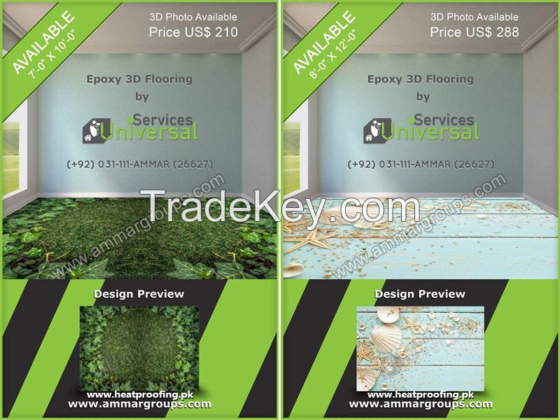 Universal Services Epoxy 3D Flooring in all over Pakistan