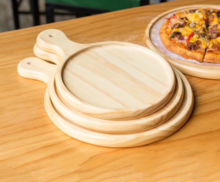 Wooden Circular Pizza Plate