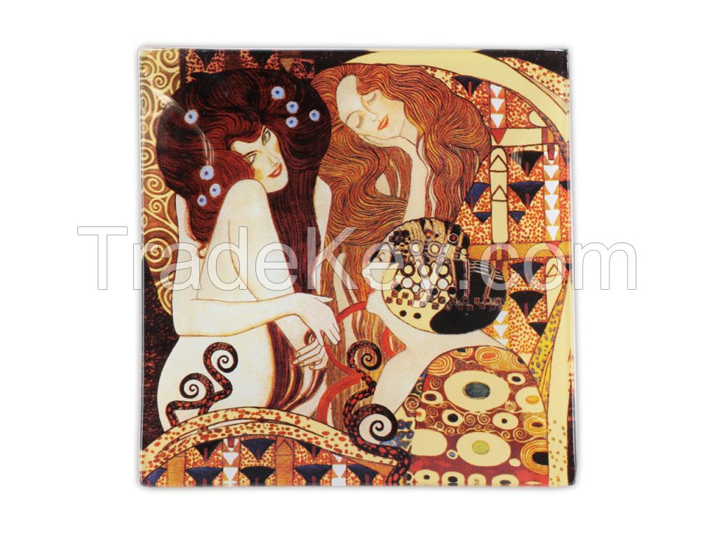 Decorative Plate- Klimt- Friends- 13X13Cm