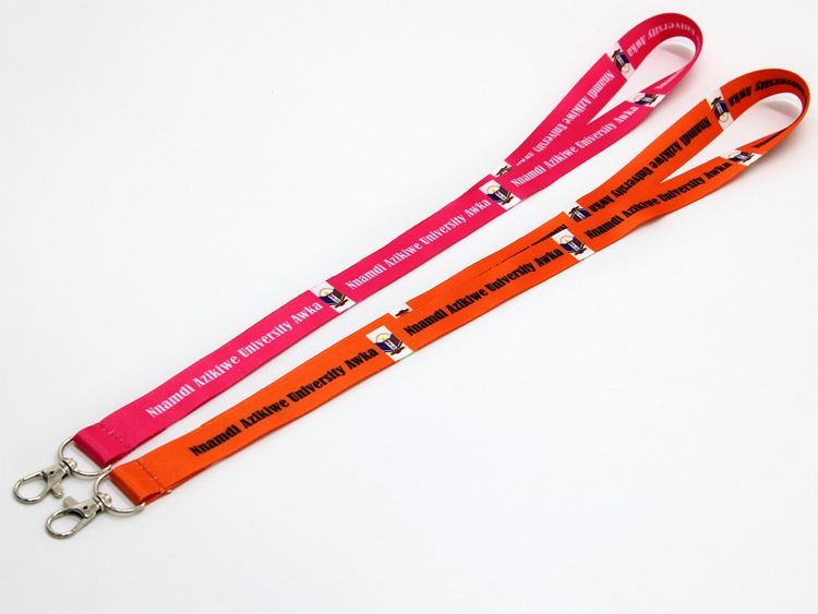 Eco-friendly polyester key ID lanyard sublimation heat screen printing