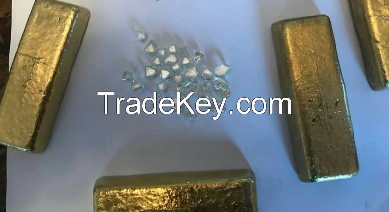 GOLD BARS, ROUGH DIAMONDS