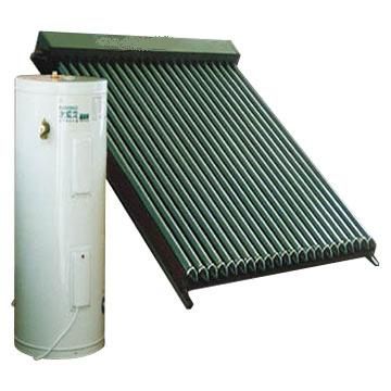 Heat pipe split pressurized solar water heater
