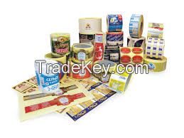 Custom LOGO stickers label printing rectangular  paper lables with low price