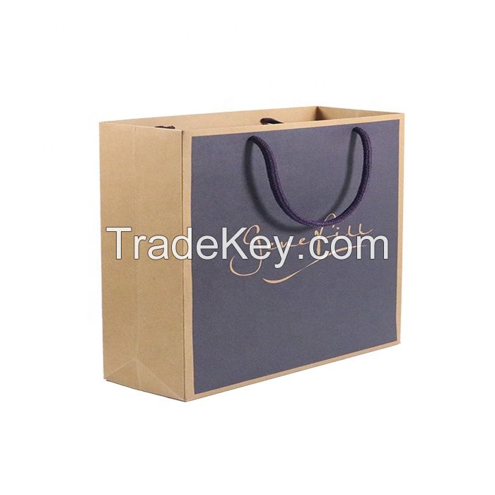 Custom printed shopping kraft paper bag