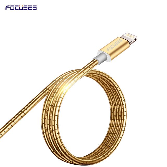 FOCUSES Premium Metal Body Durable High Speed USB Data Cable For IPhone
