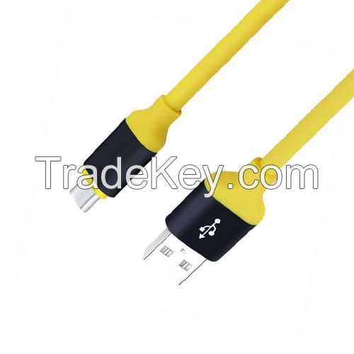 Metal Case TPE Jacket USB to Micro USB Charge and Data Transmission Cable for Mobile Phone