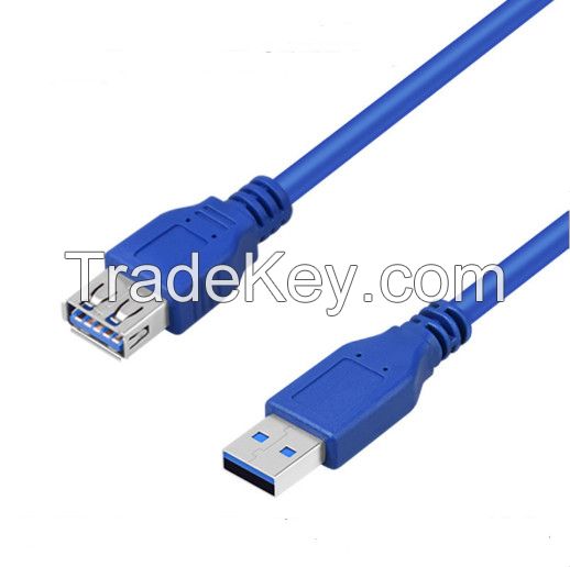PVC Molded Type USB3.0 A Male to USB3.0 A Female Data Adapter Cable with PVC Jacket for Computer