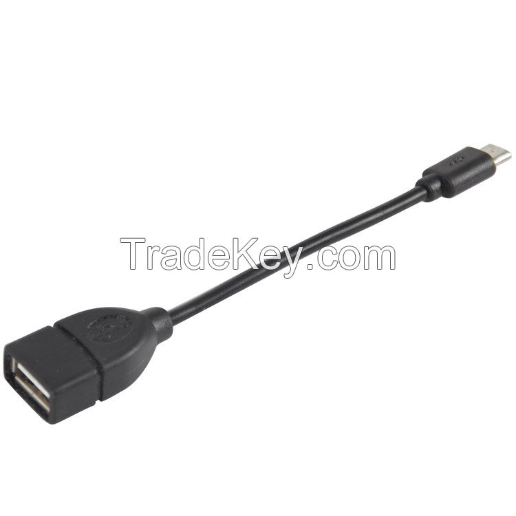 USB2.0 A Female to Micro USB B Male OTG Cable