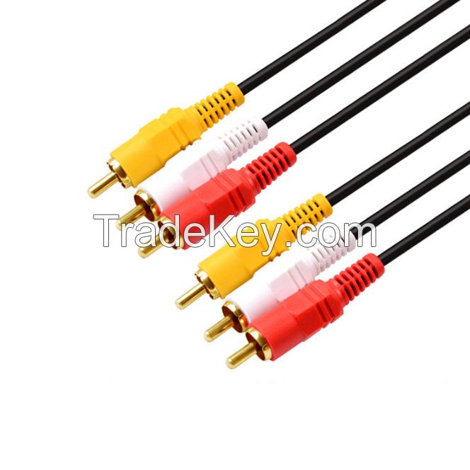 3RCA Male to 3RCA Male Cable with PVC Molded