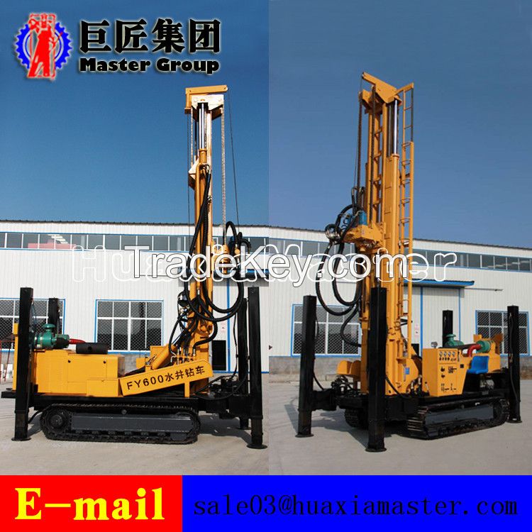 In Stock FY600 crawler type full pneumatic water well drilling rig for sale