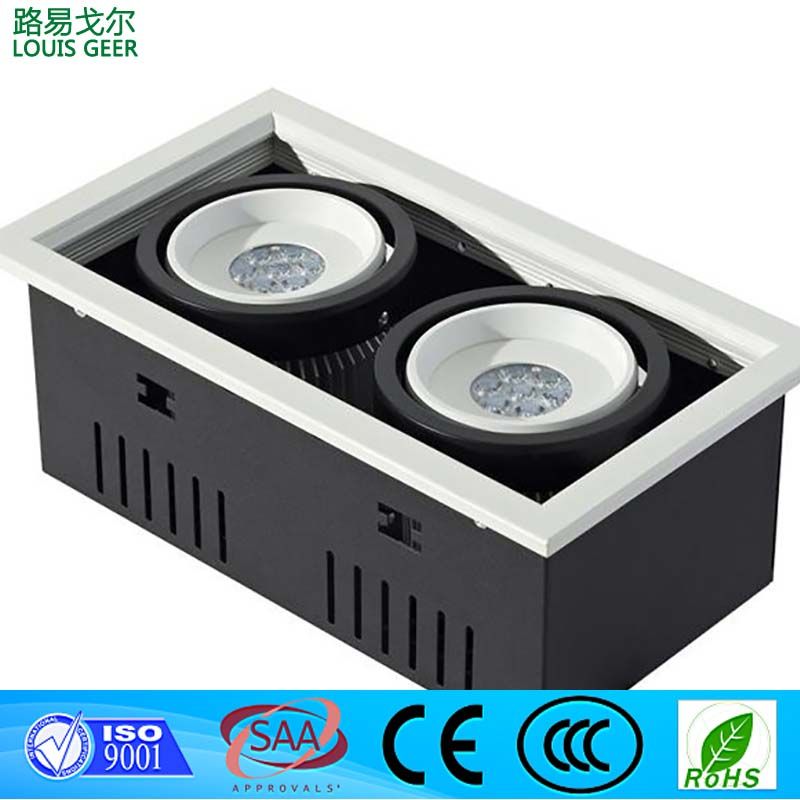 20W two gang led grille light down light for indoor retail lighting solution