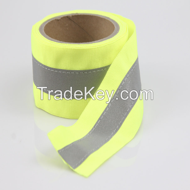 S001 S002 Reflective TC Fabric Sewed on Webbing Tape