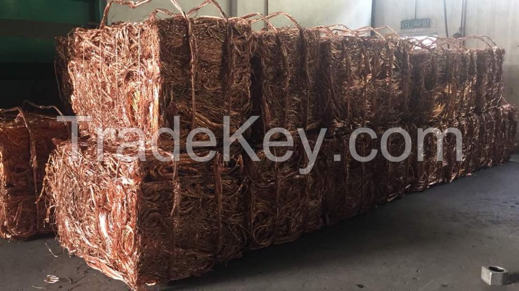 Copper Wire Scraps in Bales - Millberry 99.99% Purity.