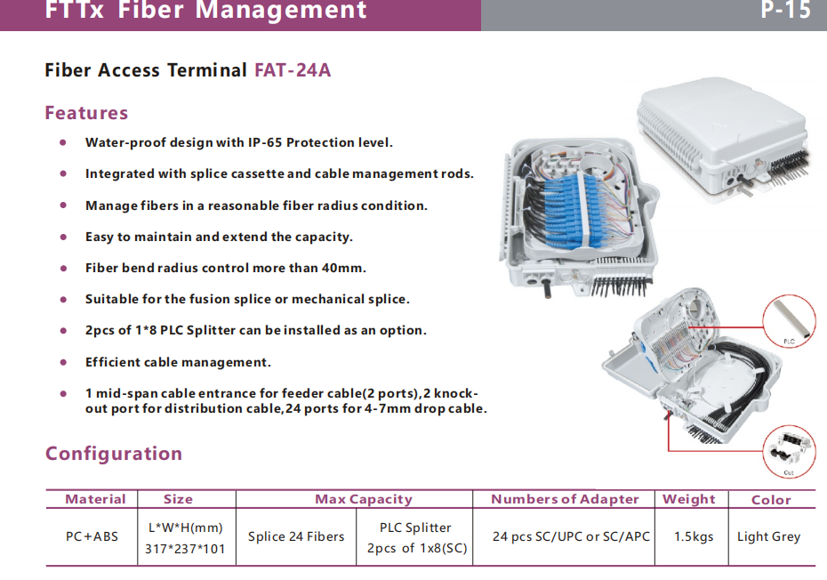 Fiber optic equipment