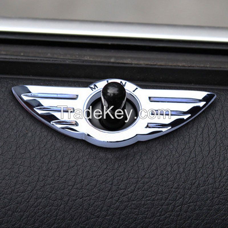 Car Door Pin Lock Wing Emblem Badge For BMW Mini Cooper S/ONE Clubman Coupe R55 R56 R57 R58 R59 Door Lock Knobs Accessories