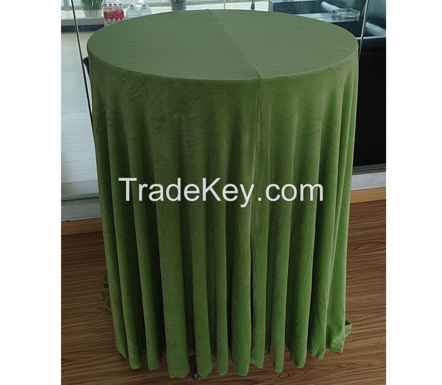 Dia-320cm Thick Warm Wrinkle-free Luxury Wholesale Round Velvet table cloth for round banquet table