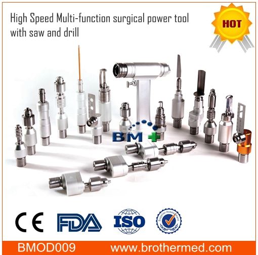 High Speed Multi-function surgical power tool with saw and drill