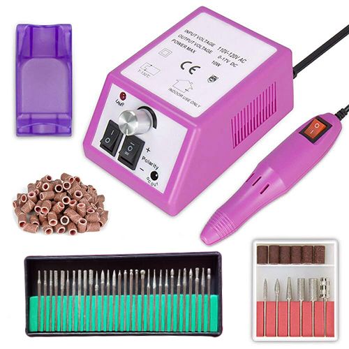 Sell Finger Toe Nail Care Electric Nail Drill Machine Manicure Pedicure Kit Nail Art File Drill with 100pcs of Sanding Bands 30pcs Drill Bits