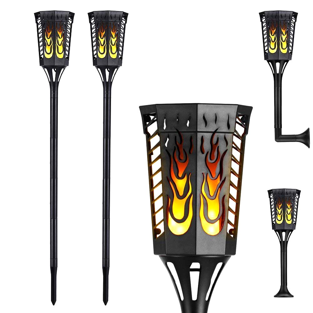 Sell Solar Light with Flickering Flame, Waterproof Outdoor 96 LED Tiki Torches Landscape Decoration Lighting Dusk to Dawn Auto On/Off Solar Pathway Light for Garden Patio Deck Yard Driveway SL129
